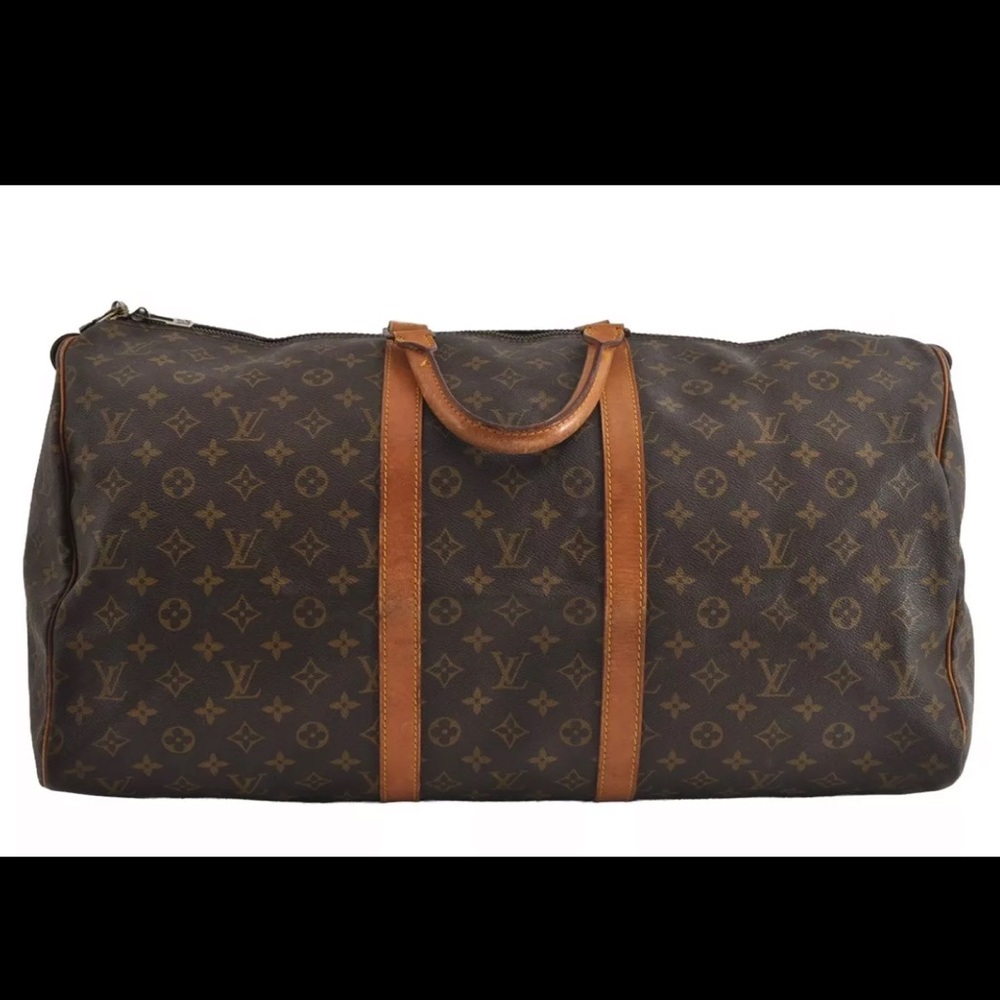 Authentic Louis Vuitton Monogram Keepall 60 Travel Boston Bag M41422 LV 4135I